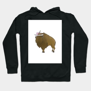 Buffalo with Cake - Happy Birthday Hoodie